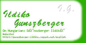 ildiko gunszberger business card